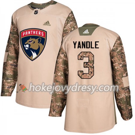 Pánské Hokejový Dres Florida Panthers Keith Yandle 3 Adidas 2017-2018 Camo Veterans Day Practice Authentic